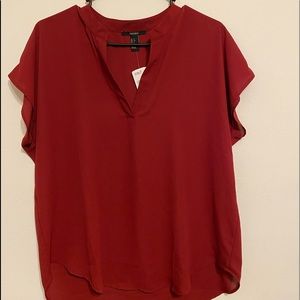 Dark Red Slit Tee